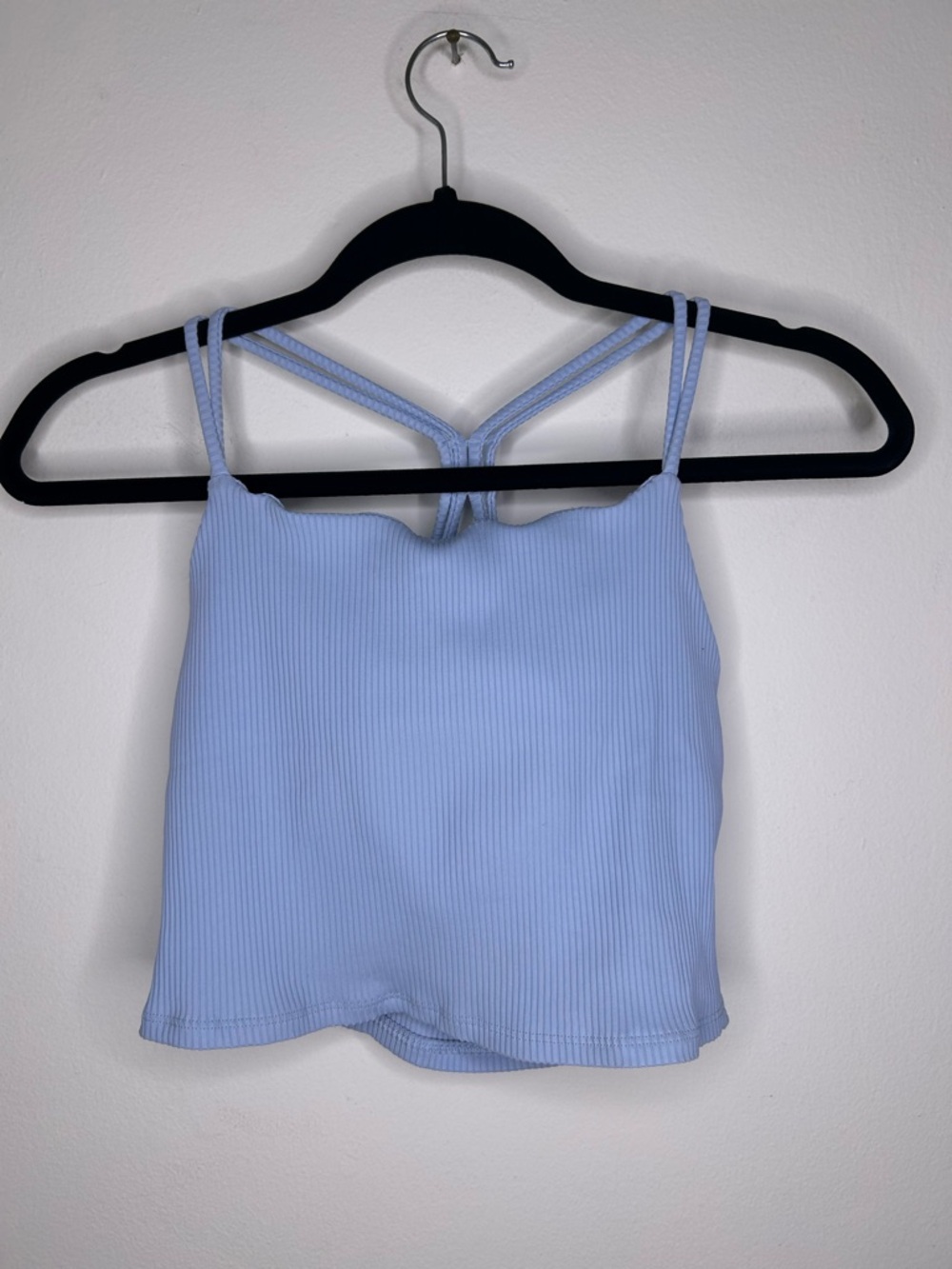 CARBON38 blue workout Tank in Ribbed Melt size large